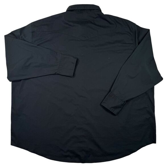 Wrangler Mens 3XL Black Pearl Snap Long Sleeve Button Up Shirt - Picture 8 of 9